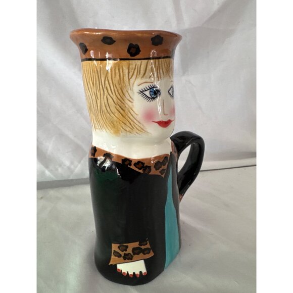 Susan Paley Ceramic Mug By Ganz Ganza Bella Casa Lucy Latte Jave Hand-Painted - Picture 4 of 6
